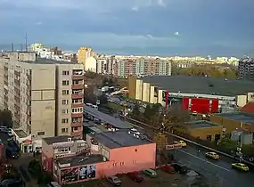 The Winter Palace of Sports on the right along "Akad. Boris Stefanov" Str.