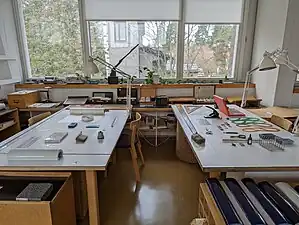 Desks with samples