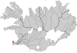 Location of the municipality in Iceland.