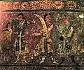 Central Asian men, detail of Sarira box.