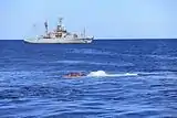 USNS Salvor operates with the CNS Changdao in a submarine rescue and dive/salvage exercise during Exercise RIMPAC 16.