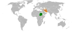 Map indicating locations of Sudan and Iran