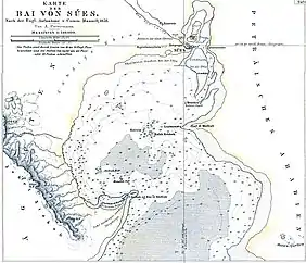 Petermann's map of the bay of Suez (1856)