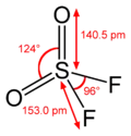 Structure and dimensions of sulfuryl fluoride