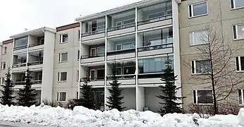 An apartment building in Sulku.