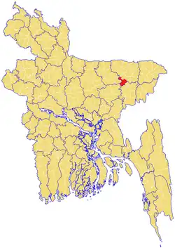 Location of Sullah  শাল্লা