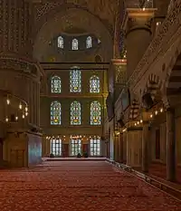 Image 24Interior of the Sultanahmet Mosque in Istanbul, Turkey. (from Culture of Turkey)