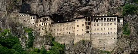 The Sumela Monastery, south of Trabzon in Eastern Turkey. Built in 4th century (estimated 386 AD).