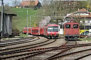 Trains in the yard