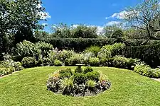 Formal garden with sundial