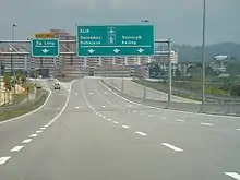 Newer expressways are relatively empty, such as Kajang Dispersal Link Expressway near Bandar Sungai Long, Kajang, Selangor.