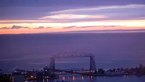 Sunrise over the Aerial Lift Bridge