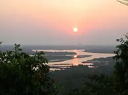 Sunset viewed from a hill near Pattuvam U.P school.