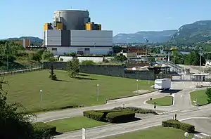 Image 26The Superphénix, closed in 1998, was one of the few FBRs. (from Nuclear reactor)