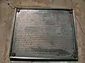 Plaque on the 1986 Surrender Hill monument. Photograph 2011.