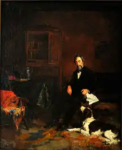 Gentleman and a Dog (1878) by Susan Macdowell Eakins
