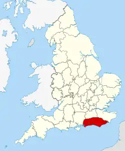 Sussex shown within England