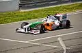 Adrian Sutil testing in Circuit de Catalunya, 2009 with Mercedes engine.