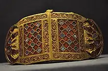 Image 12Shoulder clasp from Sutton Hoo,  625 AD (from History of England)