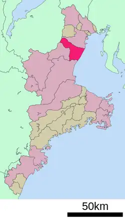 Location of Suzuka in Mie Prefecture