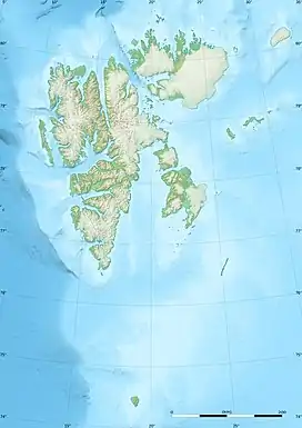 Map showing the location of Nordenskjold Glacier