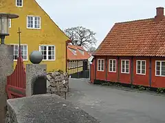 Outside the church gate