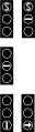 Public transport lights."S": Stop."S" + "–": The light is turning to "I" / arrow."I" (or arrow): Proceed (for indicated direction)."–": Stop, but only if safe to do so.