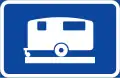 Symbol plate for specified vehicle or road user category (caravan)