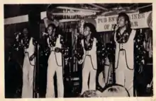 A promotional image of the group in the Pub Entertainer of the Year competition