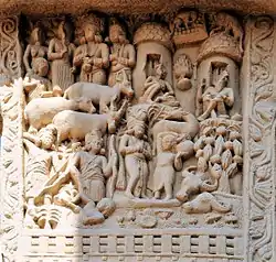 Scene from Syama Jataka, Sanchi Stupa 1 Western Gateway.