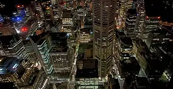 The central business district of Sydney from above.