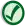 Green checkmark