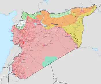 Map of Syrian Civil War