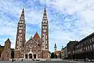 Szeged Csanad Cathedral in Dom Square