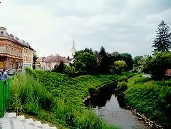 Town centre with the Rába River