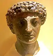 Bronze head of a Roman god, found at Lillebonne, Musée des antiquités of the Seine-Maritime (Rouen)