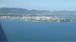 Aerial view of Downtown Tacloban, Anibong, Naga-naga and Abucay districts