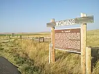 Entrance to TA Ranch on Wyoming Highway 196