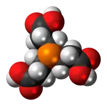 Space-filling model of the TCEP molecule