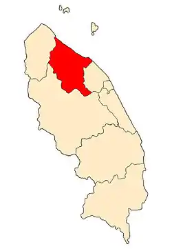 Location of Setiu District in Terengganu