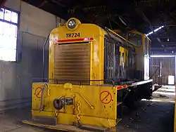 TR 724 in storage in Carterton, while preserved by the Wairarapa Railway Restoration Society.