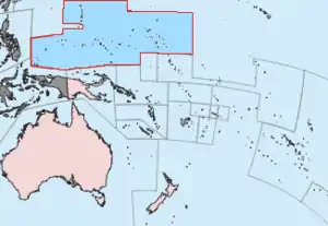 Location of the Trust Territory of the Pacific Islands in the Pacific