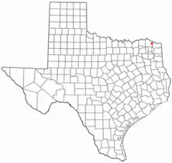 Location of Avery, Texas