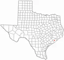 Location of Bailey's Prairie, Texas