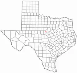 Location of Blanket, Texas