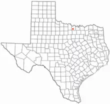 Location of Bowie, Texas