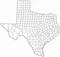 Location of Brazoria, Texas