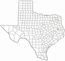 Location of Burke, Texas