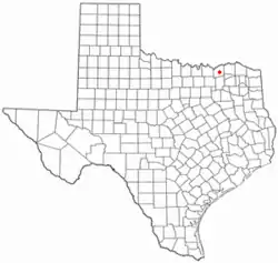 Location of Dodd City, Texas