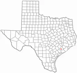 Location of El Campo, Texas